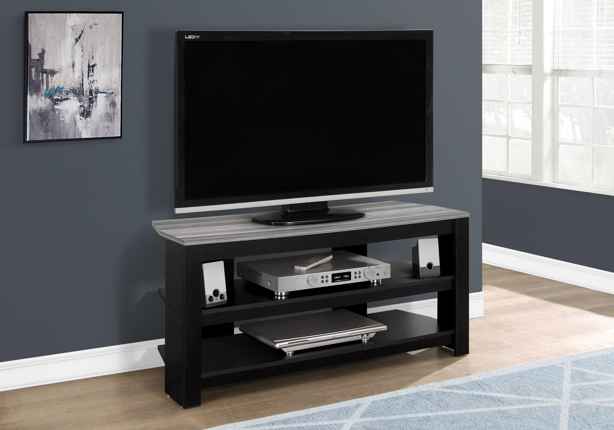Rent to Own Monarch 42" TV Stand Black Grey Top Corner at Aaron's today!